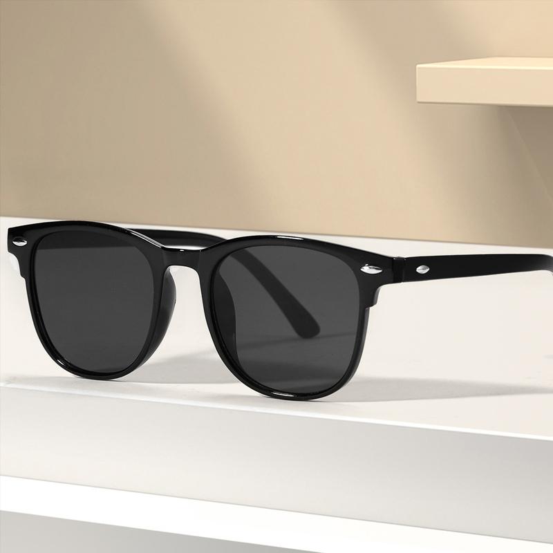 Protective Glasses 3pcs Trendy Rivet Square Sun Glasses Multi Color Lens Sunglasses Gradient Design Outdoor Driving Eyewear