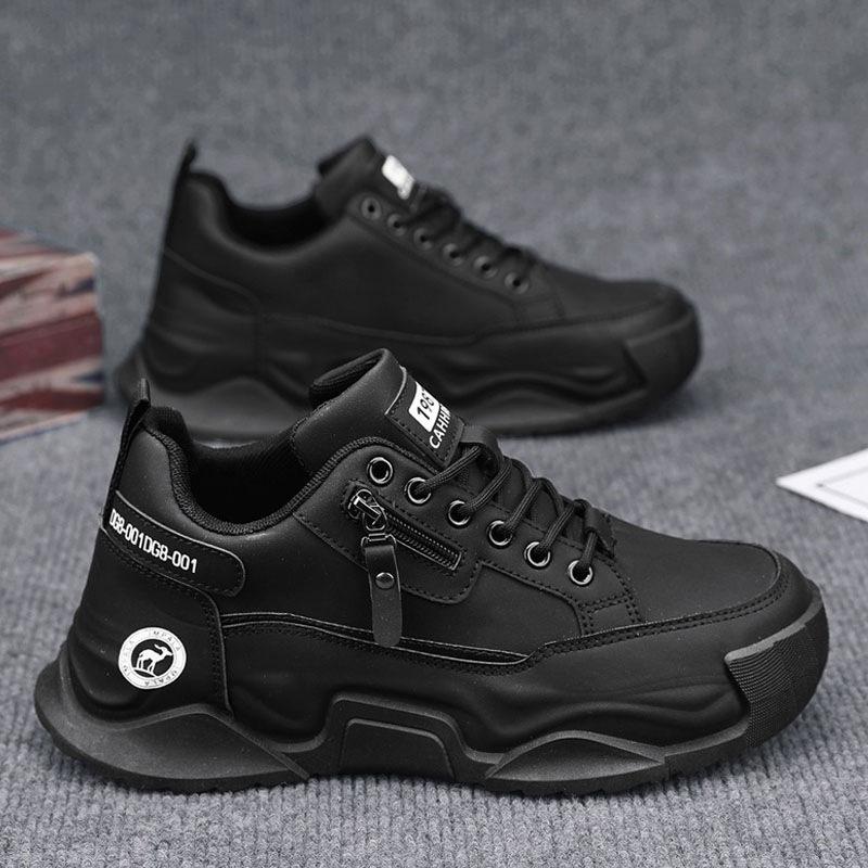 

Men s shoes 2025 new spring trend casual sports shoes student youth thick-soled low-top leather trendy shoes men s 39