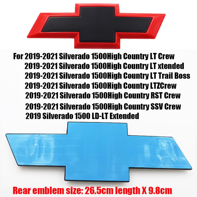 1pcs 3D ABS Car Rear logo Rear Bumper tail door trunk car rear Emblem sticker styling Accessories For Chevrolet SILVERADO