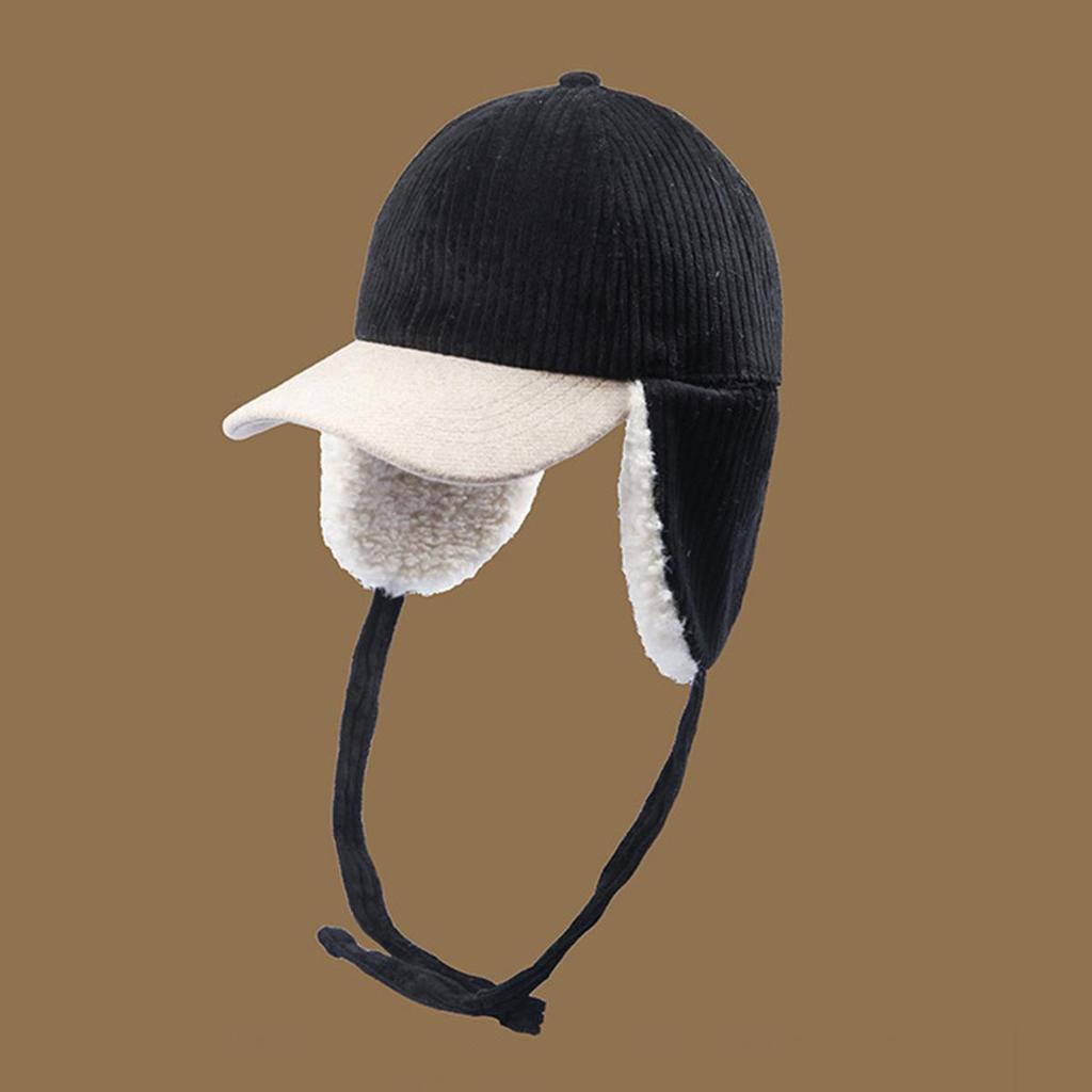 Autumn Winter Fleece Lamb Wool Baseball Cap for Women, Outdoor Warm Fleece Hat, Windproof Earflap Thermal Baseball Cap Unisex