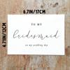 To My Bridesmaid on My Wedding Day Card,To My Maid of Honour Card, To My Wedding Party Card, Wedding Day Card Including Envelope