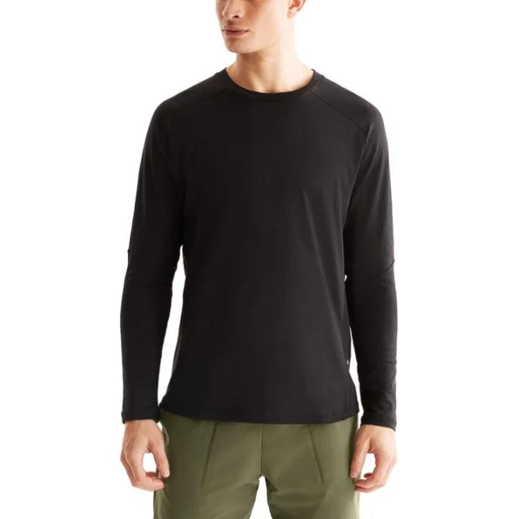 On T Shirts Men s Black Crew Neck Moderate 1MD30140553 L