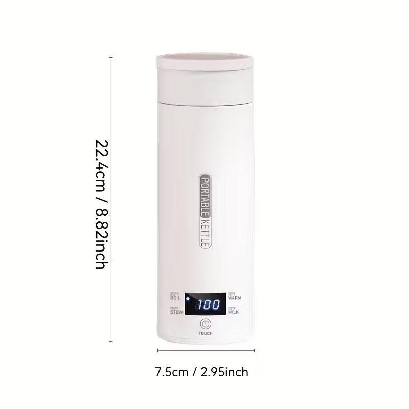 Neues Design 316 Edelstahl Thermo-Elektro-Becher Tragbarer Wasserkocher Outdoor-Wasserkocher Reisebecher 500ML 4 Temperatureinstellungen