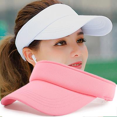 Yaz güneş şapkaları Erkek Kadın Pamuk Ayarlanabilir Vizör UV Koruma Üst Boş Katı Spor Tenis Golf Koşu Güneş Koruyucu beyzbol şapkası