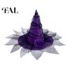 Costume Accessory for Role Play Halloween Witch Hat Women, Gothic Mesh Rose Flower Versatile Dark Style Photo Shoot Wizard Costume, Cosplay