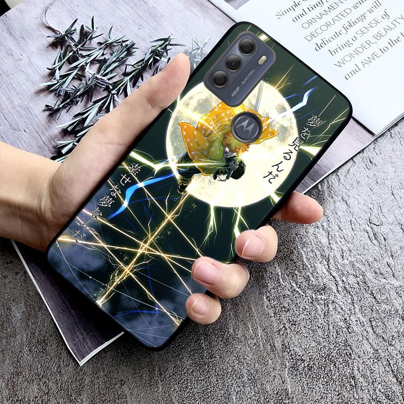 Demon Slayer Zenitsu Phone Case for Motorola Moto E32 E20 E40 G22 G52 G20 G30 G100 G60 G50 G10 GPure GStylus G9 One Action Macro