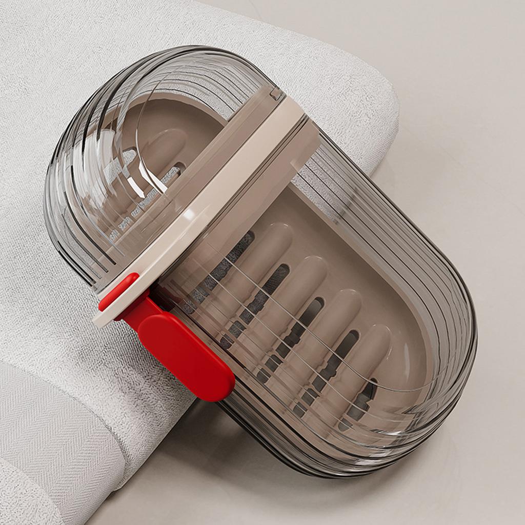 Soap Box Travel Portable Mini Soap Container Sealed Drainable Soap Box with Lid for Traveling