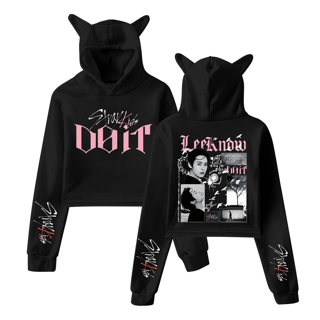 Stylish Women's Hooded Pullover Sweatshirt With Print, Trendy Long-sleeved Top.