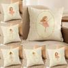 Cute Ballet Girl Cushion Cover Soft Plush DoubleSided Printed Sofa Pillow Cushion Cover  Cozy AllSeason Durable Decor Gift