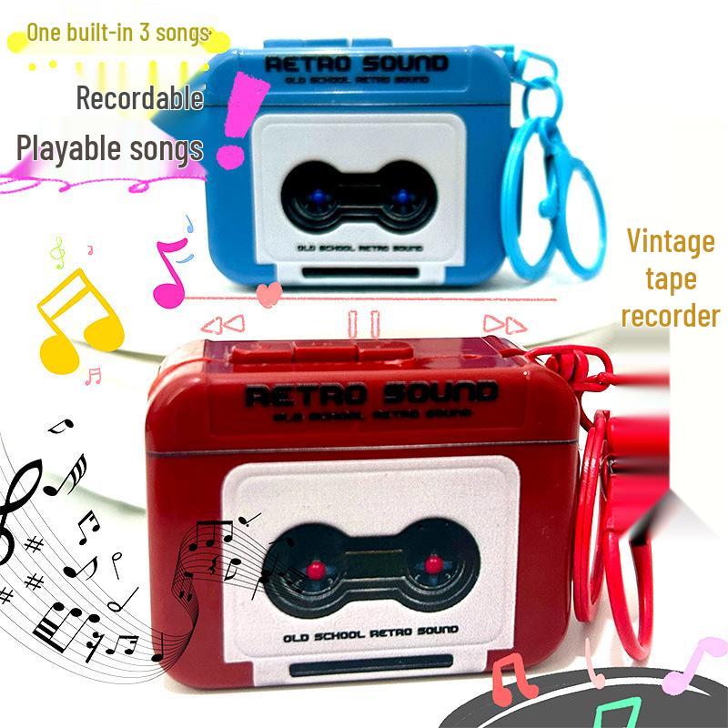 Retro Kassettenrekorder Walkman Schlüsselanhänger: Mini Musikplayer & Aufnahmegerät