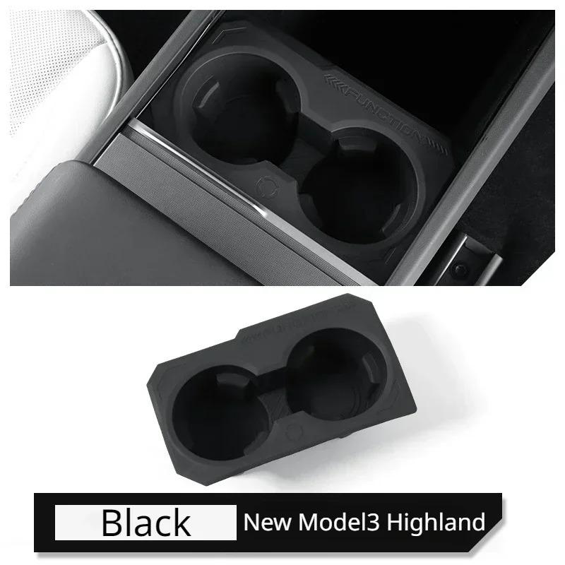 Rear Seat Water Cup Support Central Control Cup Holder for Tesla Model Y LAUNCH 2025/Model 3+ Highland Limiter Drink Coaster Pad