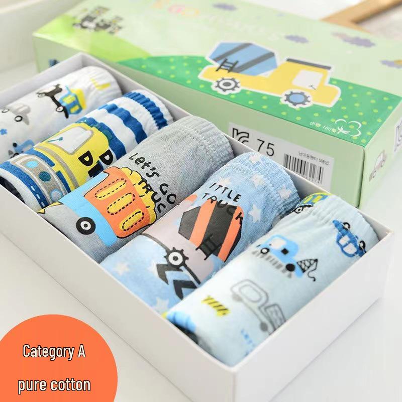 Korean Style Cotton Cartoon Triangle Underwear for Kids