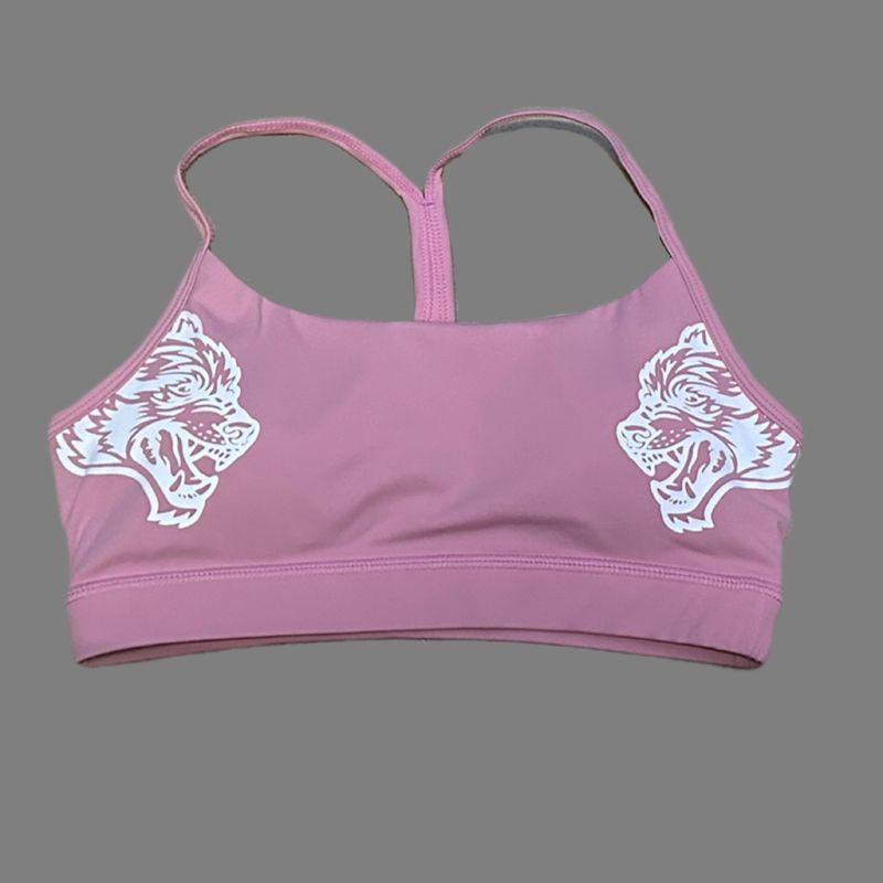 

Yoga Wolf Head Bubble Wrap Underwear Beauty Back Exercise Bra S Pink Double Wolf Head Intimates