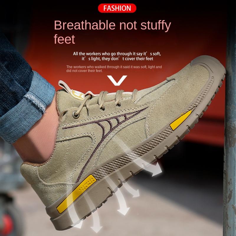 Labor Insurance Shoes Men's Anti-smashing and Anti-puncture Shoes Comfortable Wear-resistant Non-slip Protective Safety Shoes