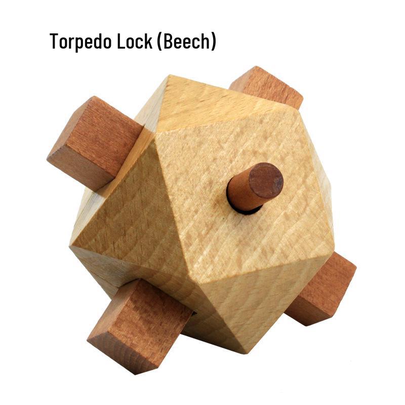 100-Piece Kongming Lock Wooden Puzzle Set for Kids and Adults