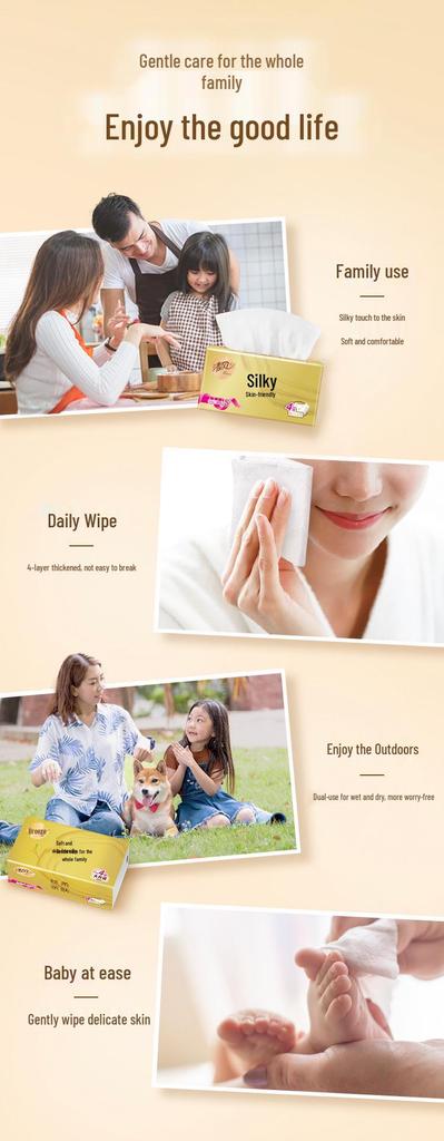 Gentle Breeze 4-Ply Facial Tissues - 6 Pack, 100 Tissues/Pack, Family Value Bundle