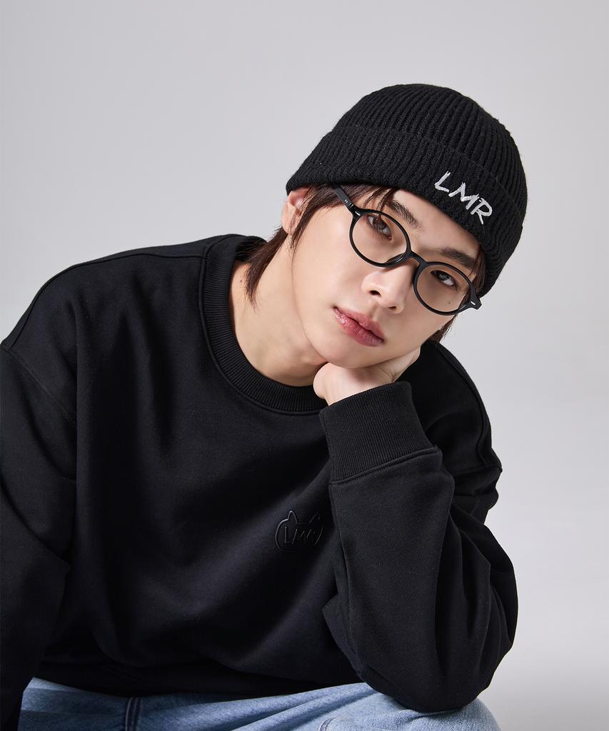 LMR Lettering Logo Embroidered Beanie Black