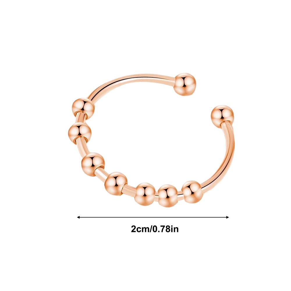 Rotatable Bead Rings Adjustable Stainless Steel Open RingsFashionable Spinner Rings Jewelry For Women for daily wear Gift