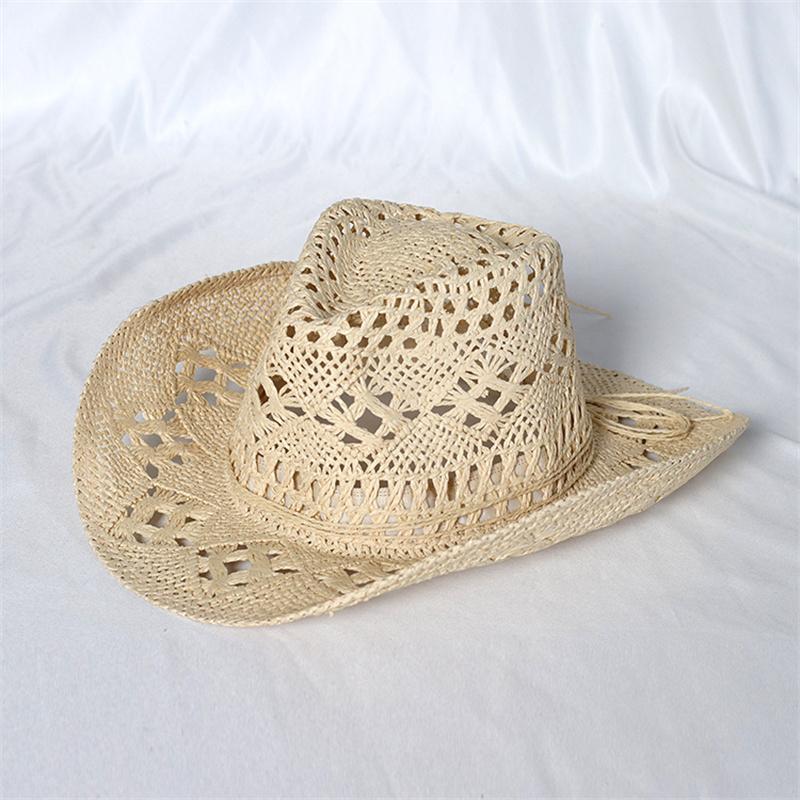 Khaki Cowboy Straw Hat 2026 Western Cowboy Sun Hat Spring Knight Hat Unisex Jazz Hat Summer Wide Brimmed Hat Sombrero Hombre