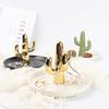 Accessory Jewelry Cactus Interior Small Item Small Toilet x [Queen-b] Tray, Tray, Storage, Stylish, Cute, Gold, Decoration, Figurine, Storage, Plate,
