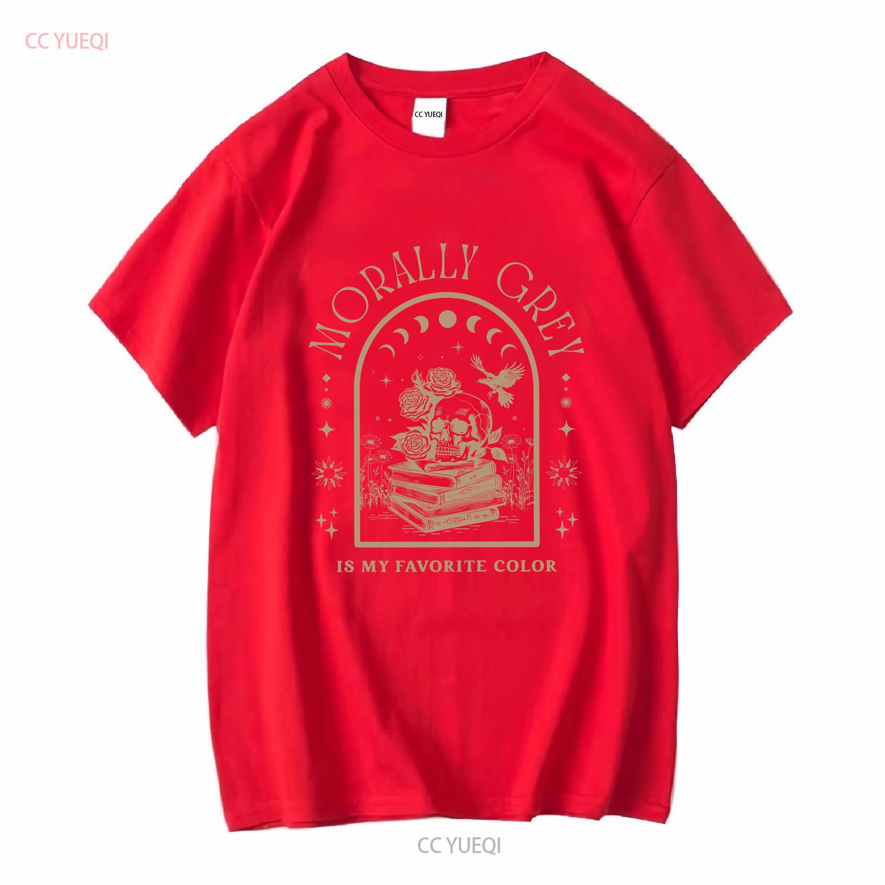 Morally Grey Is My Favorite Color Bookish T Shirt Booktok Merch Things Enemies To Lovers Reading SmuT Death By TBR vintage S