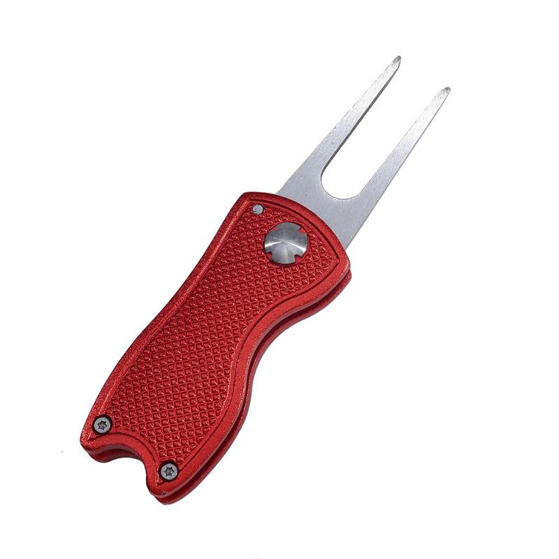 

New Metal Foldable Golf Divot Repair Tool with Magnetic Ball Marker and Pop-up Button Green Tool Accessories Gift For Golfer красный