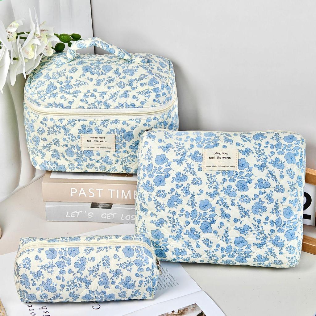 Lekka Etui Kosmetyczne Podróżne z Nadrukiem - Portmonetka o Dużej Pojemności i Przechowywanie Pędzli