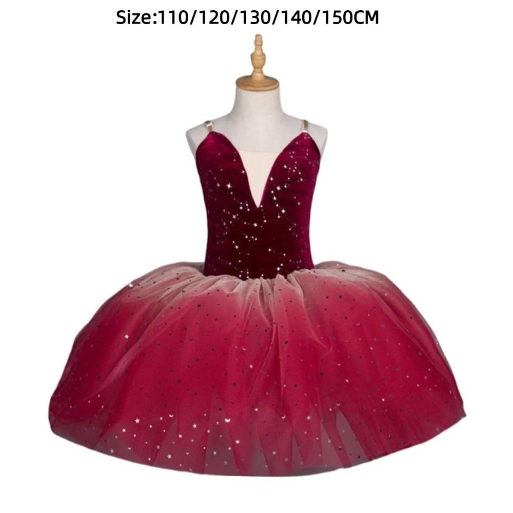 Adjustable Straps Kids Ballet Dress Sequin Princess Dress Fashion Ballet Tutu  Kids Girls