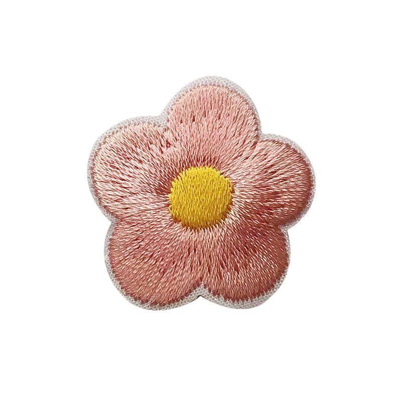 Colorful Plum Blossom Embroidered Fabric Iron-on Patch for Clothing Repair