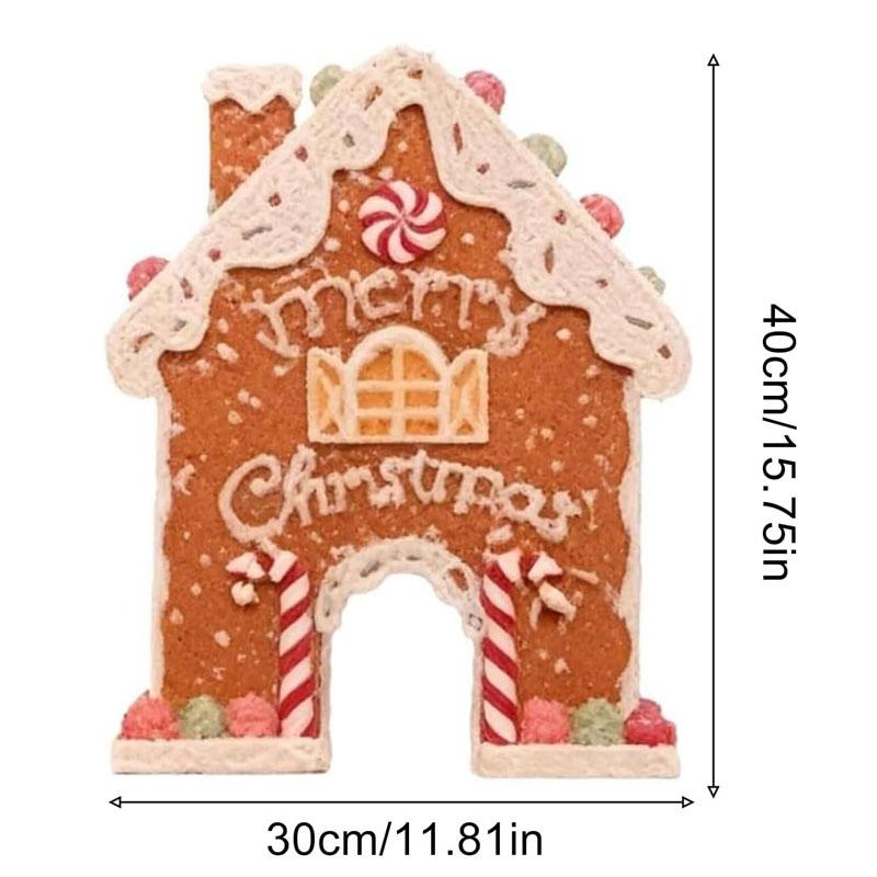 

Gingerbread Golf Game Set Holiday Wooden Mini Golf with Candy Cane Club & Balls A-house