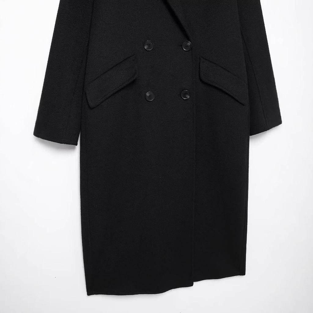 2024 Winter Women's European & American Double-Breasted Loose Fashion Overcoat