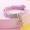 Colorful Lace Flower Cat Collar with Bell - Pet Necklace Jewelry for Cats and Puppies