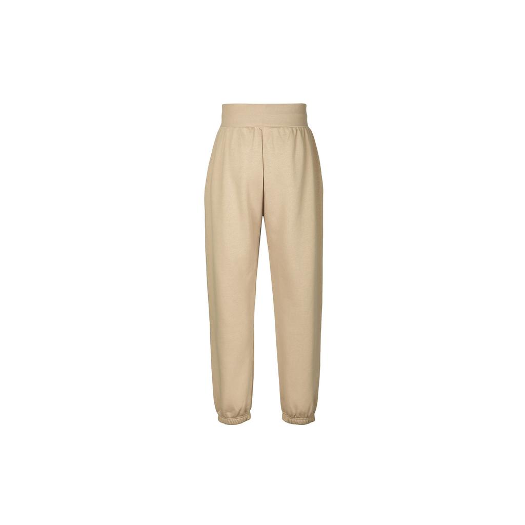 Nike High-Waist Drawstring Sports Pants With Solid Color Brand Logo Women Bottoms Khaki DQ5887-200