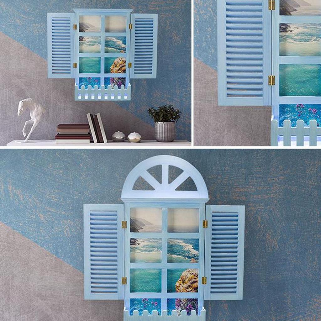 Vintage Rustic Style Window Frames Farmhouse Wall Decoration Hanging Window Frame Home Decor Corridor Living Room Bedroom Art Ornament Picture Frames