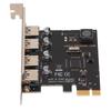 PCI E - USB 3.0 Bővítőkártya 4 Port 5Gbps Nagy Sebességű Ingyenes Átvitel USB3.0 Bővítés