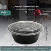 3000ml Round Disposable Food Containers with High Lids (90 Sets)