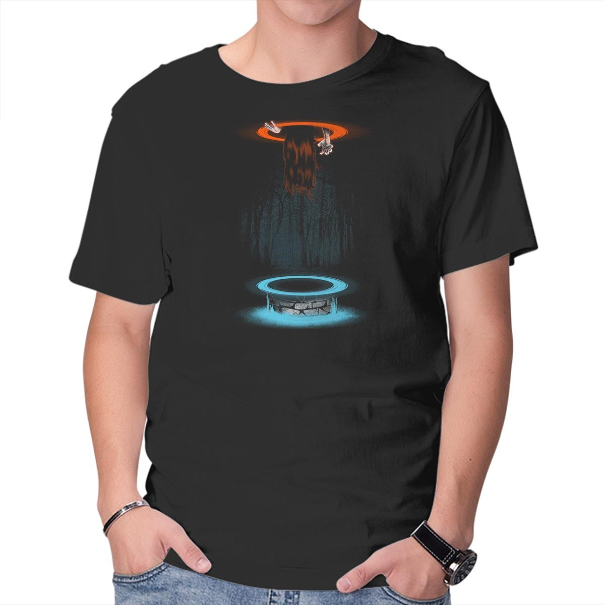 Unisex Crew Neck T-Shirt The Tape is a Lie Graphic Short Sleeve Casual Tee XXL