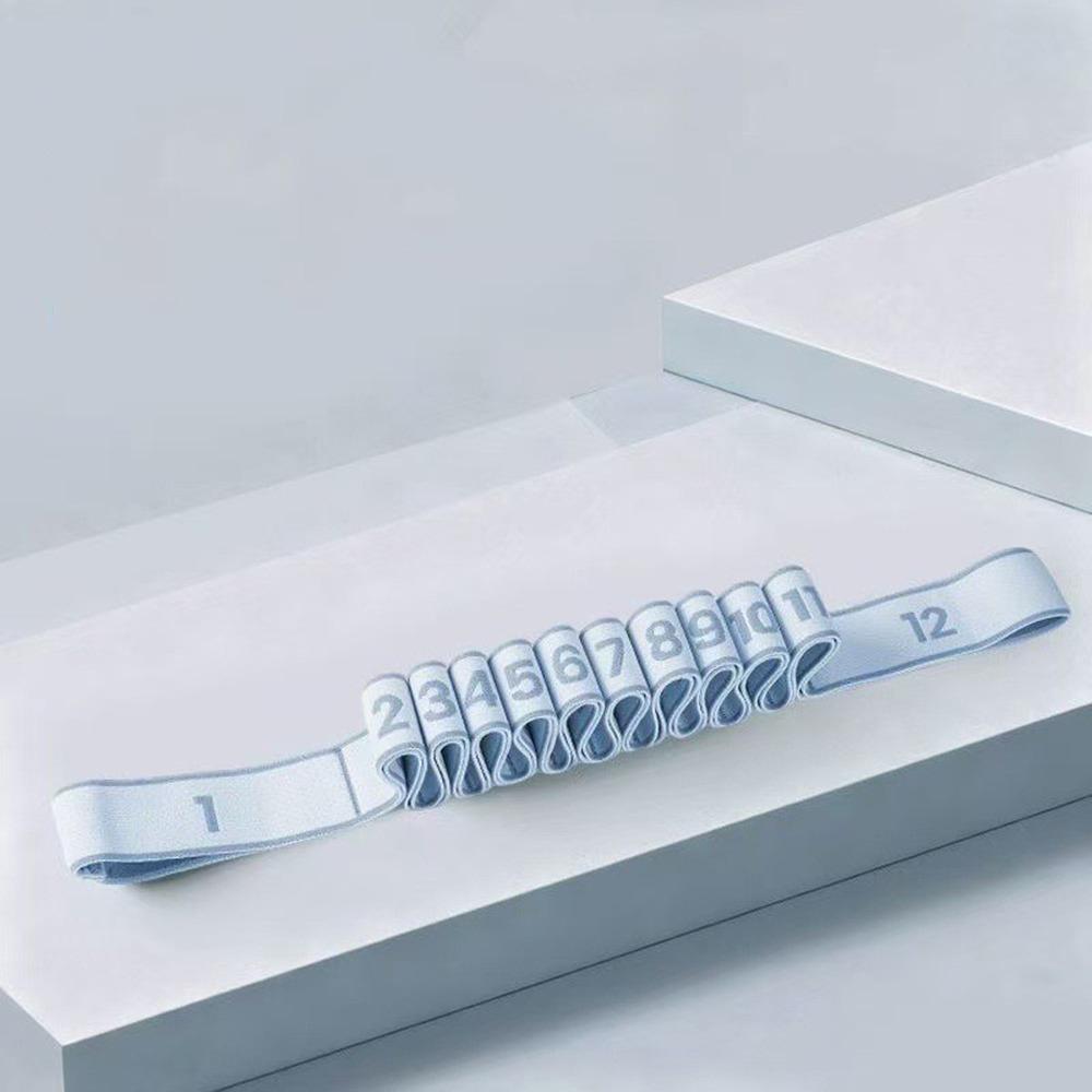 

Digital Yoga Stretching Belt Elastic Yoga Pull Strap Portable Resistance Band Adult Child Blue/12 Grids