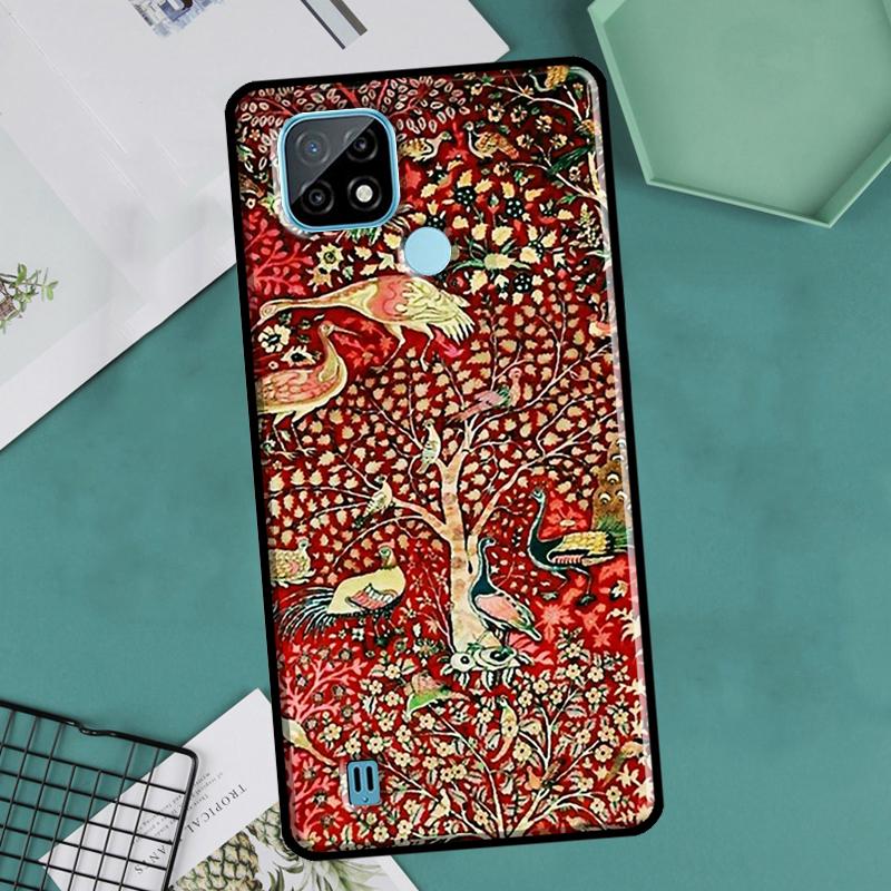 Persian Carpet Floral Pattern Case For Realme 9 Pro Plus 8 8i 9i C35 GT Neo 2 Cover For OnePlus 10 9 Pro Nord2 8T 9R 10R