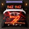 Set Biancheria da Letto Personalizzato Cristiano Ronaldo con Nome Testo 1 Copripiumino+2 Federe Logo Calcio Regalo Personalizzato per Occasione Speciale Arredamento Camera da Letto