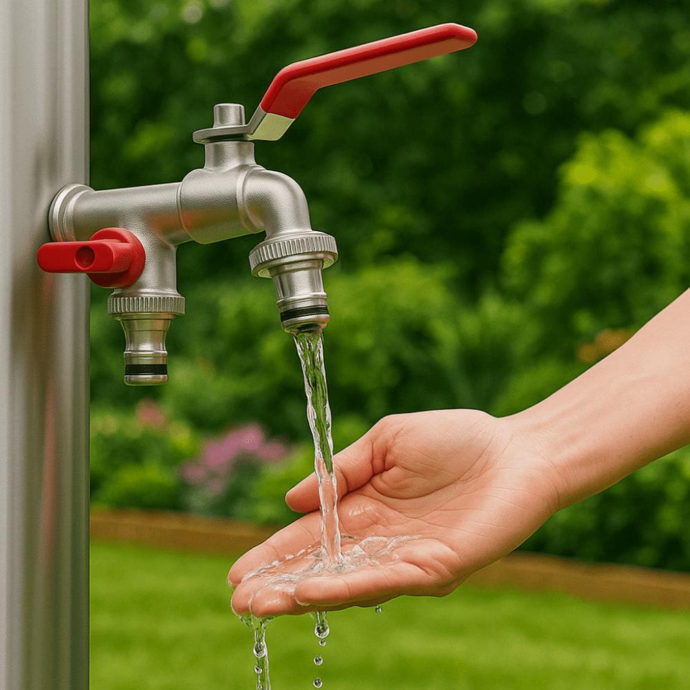 Universal Dual Nipple Faucet 1 Inlet 2 Outlet Dual Outlet Faucet  Outdoor Garden