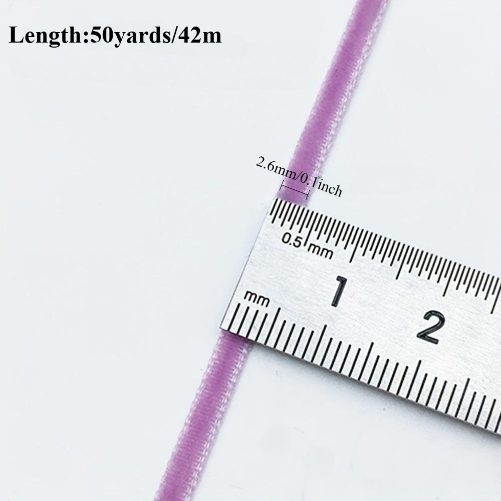 1roll, 2.6mm Wide Ribbon, 50 Yards - Versatile Single-Sided Ribbon - Perfect for Gift Wrapping, DIY Bows, Wedding Decorations.