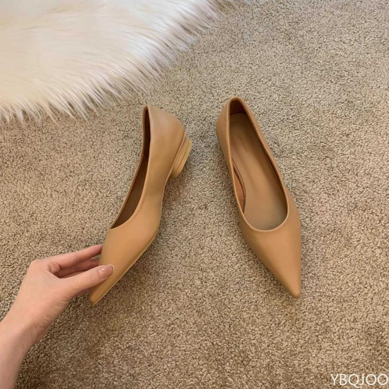 Spring new Elegant minimalist flat shoes women new temperament shallow mouth low heel shoes Fashionable versatile women shoes