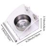 Stainless Steel And Acrylic Bird Feeding Bowl For Splash Guard & Chew-Proof Acrylic Cage Mounted Bird Feeder Food Container