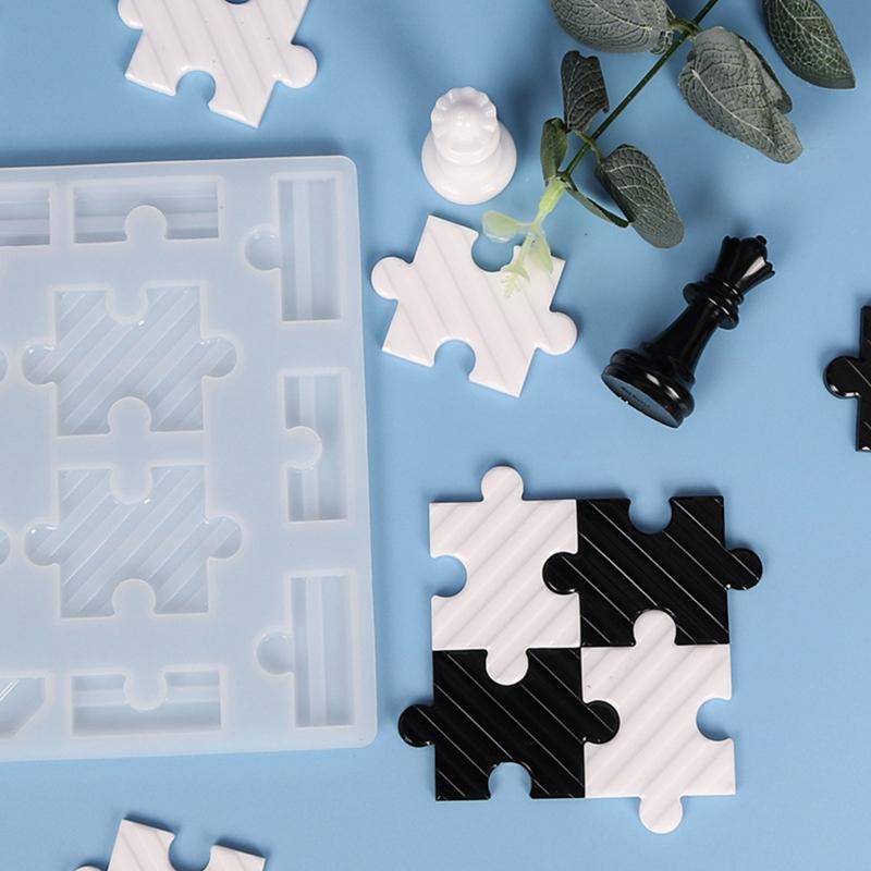 Schachbrett Silikonharz Formen Set mit Schachfiguren Dame Formen für Familienparty Spiel DIY Basteln Brettspiel Herstellung