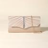 Luxury Envelope Evening Clutch Bag New Bright Grain Wrinkle Textured Long Hardware Shoulder Bag Wedding Handbag for Wedding Bag