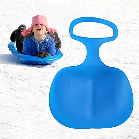 2Pcs/Set Snow Sled Board Anti-skid Design Stable Base Handle Design Children Snow Sled