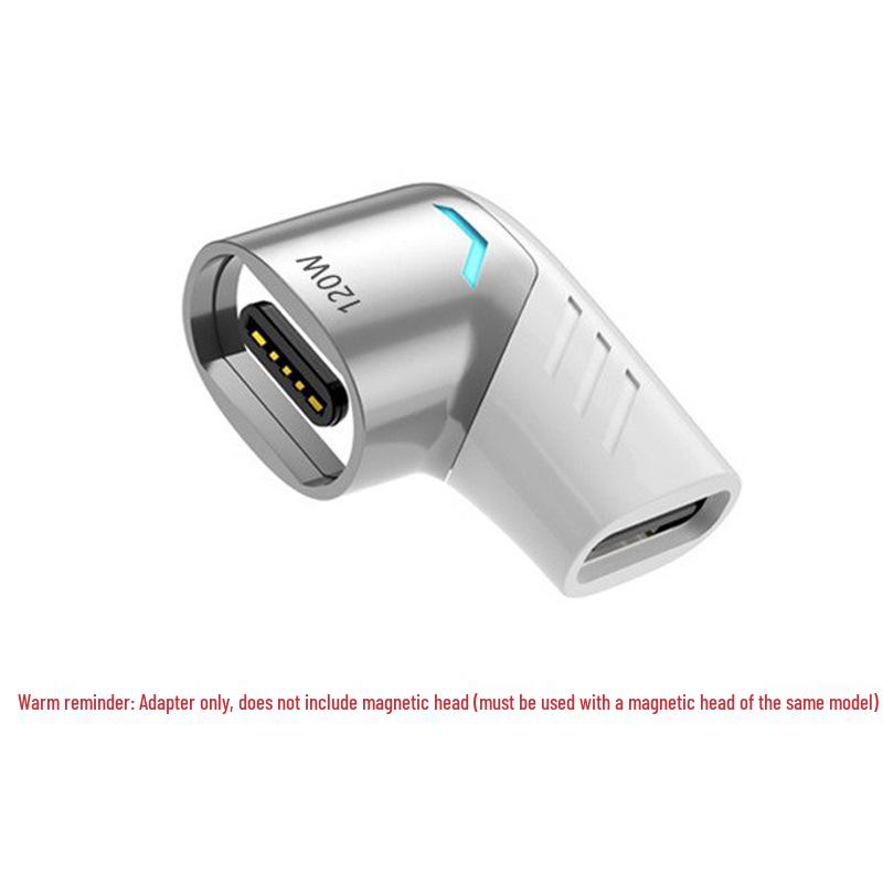 120W Type-C Magnetic Adapter: Fast Charging Elbow Converter for MacBook & Phones