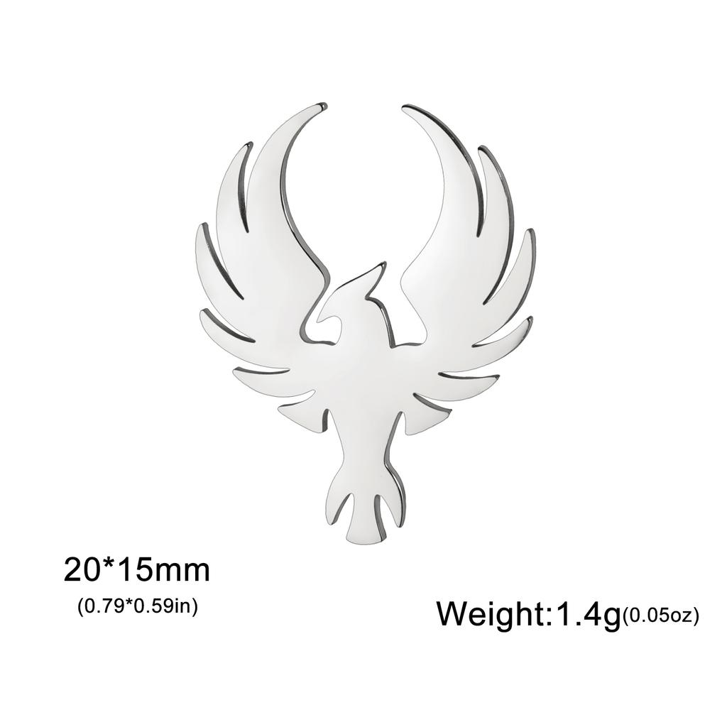 Phoenix Brooch Pin Stainless Steel Animal Gold Color Suit Collar Badges for Men Women Totem Jewelry Wholesale 2026 New