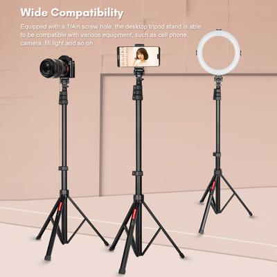KINGJOY MC1192 Mini-Stativständer Tischstativ 8 kg 17,6 lbs Tragfähigkeit 5 Stufen höhenverstellbar mit 1/4 Zoll
